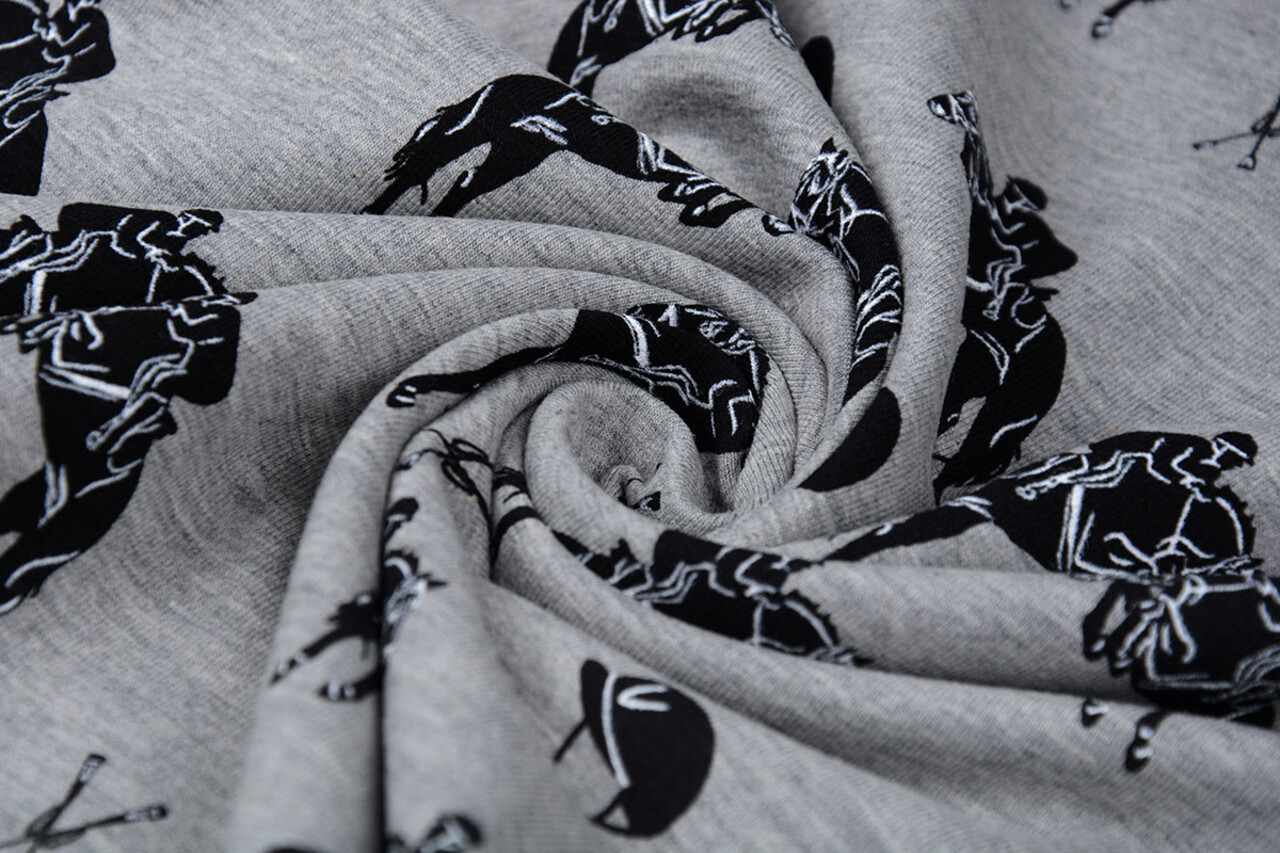 Mi & Joe Mi & Joe French Terry Jumping Horse Grey Melange Mi & Joe Mi & Joe French Terry Jumping Horse Grey Melange