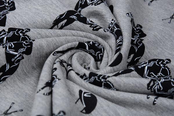 Mi & Joe Mi & Joe French Terry Jumping Horse Grey Melange Mi & Joe Mi & Joe French Terry Jumping Horse Grey Melange