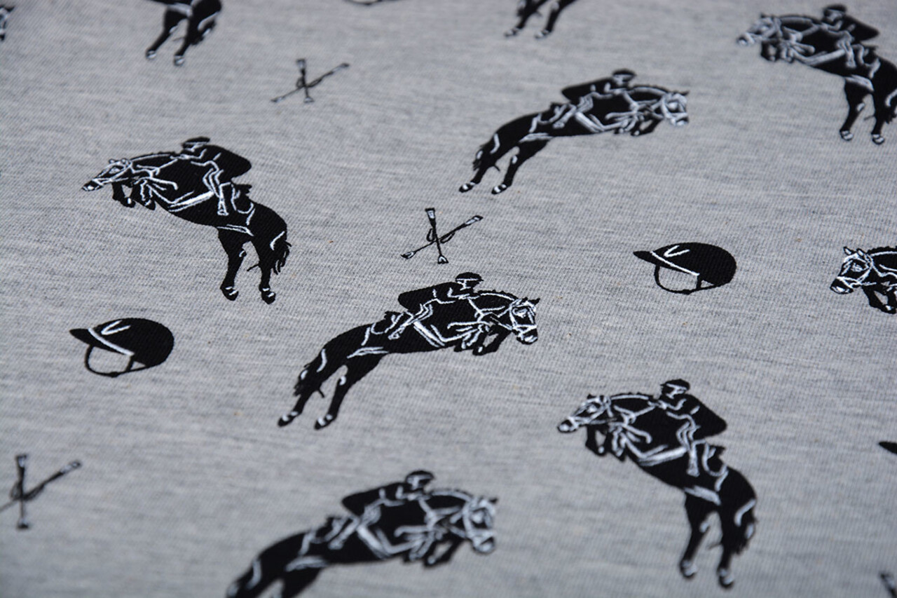 Mi & Joe Mi & Joe French Terry Jumping Horse Grey Melange Mi & Joe Mi & Joe French Terry Jumping Horse Grey Melange