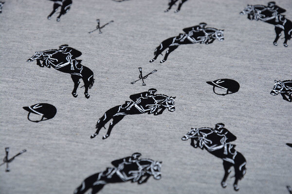 Mi & Joe Mi & Joe French Terry Jumping Horse Grey Melange Mi & Joe Mi & Joe French Terry Jumping Horse Grey Melange