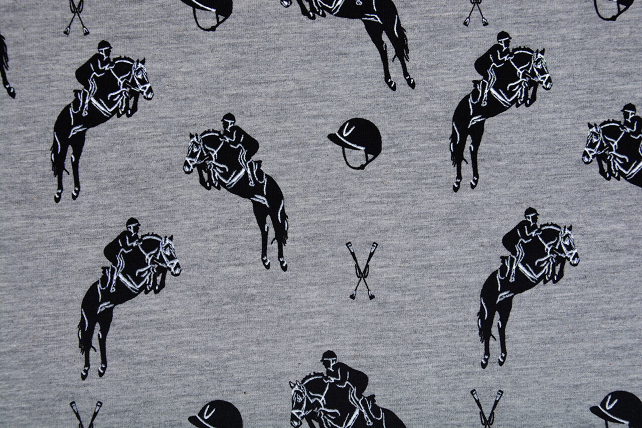 Mi & Joe Mi & Joe French Terry Jumping Horse Grey Melange Mi & Joe Mi & Joe French Terry Jumping Horse Grey Melange