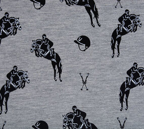 Mi & Joe Mi & Joe French Terry Jumping Horse Grey Melange Mi & Joe Mi & Joe French Terry Jumping Horse Grey Melange