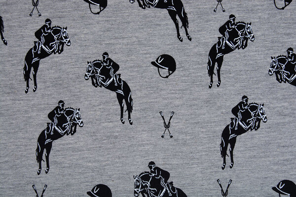 Mi & Joe Mi & Joe French Terry Jumping Horse Grey Melange Mi & Joe Mi & Joe French Terry Jumping Horse Grey Melange