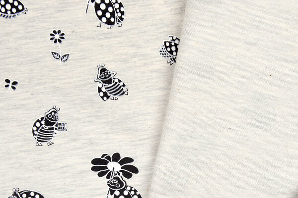 Mi & Joe Mi & Joe French Terry Marienkäfer met bloem Creme Meliert