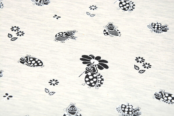 Mi & Joe Mi & Joe French Terry Lieveheersbeestje met bloem Creme Melange