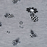 Mi & Joe Mi & Joe French Terry Lieveheersbeestje con Fiore Grigio Mélange Mi & Joe Mi & Joe French Terry Lieveheersbeestje con Fiore Grigio Mélange