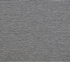 Cotton Jersey Small Stripe Navy Creme Cotton Jersey Small Stripe Navy Creme