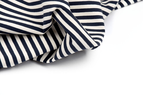 Cotton Jersey Stripe Creme Navy Cotton Jersey Stripe Creme Navy