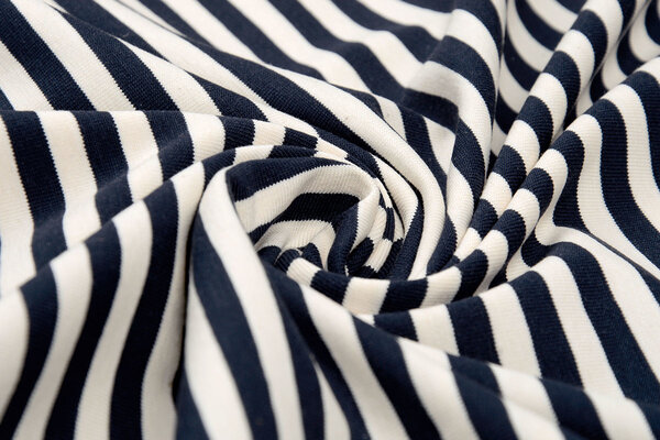 Cotton Jersey Stripe Creme Navy Cotton Jersey Stripe Creme Navy