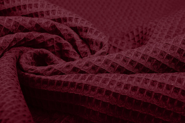Oeko-Tex®  Waffelpiqué Baumwolle Bordeaux