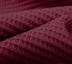 Oeko-Tex®  Wafel Katoen Bordeaux Oeko-Tex®  Wafel Katoen Bordeaux