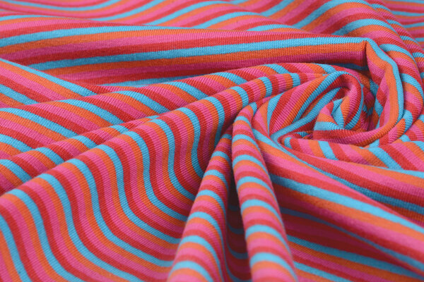 Jersey de Algodón Rayas Multicolor Rojo Jersey de Algodón Rayas Multicolor Rojo