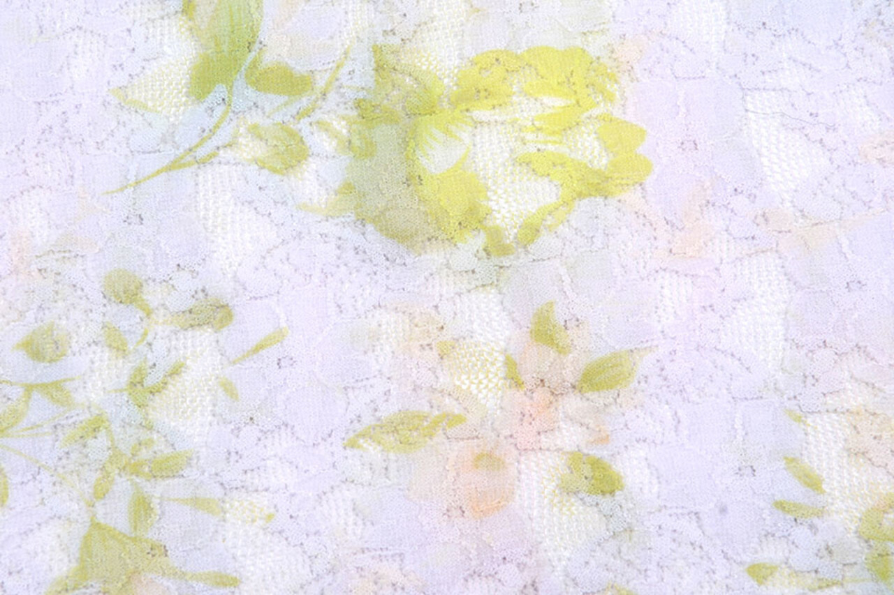 Stretch lace Hilo White Green Stretch lace Hilo White Green