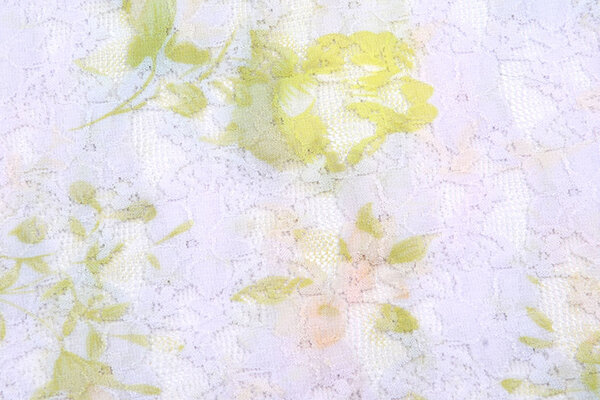 Stretch lace Hilo White Green Stretch lace Hilo White Green