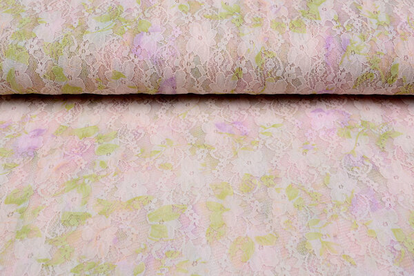Stretch lace Hilo Pink Green Stretch lace Hilo Pink Green