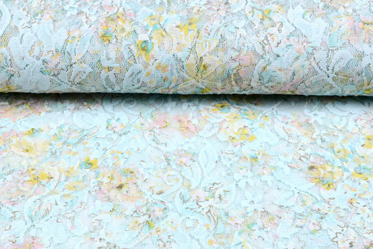 Dentelle Puawai Multicolore Bleu