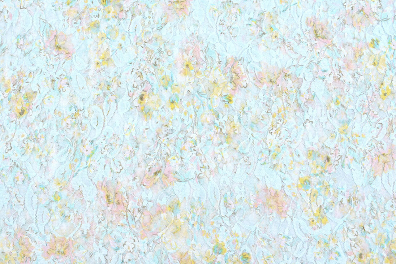Dentelle Puawai Multicolore Bleu