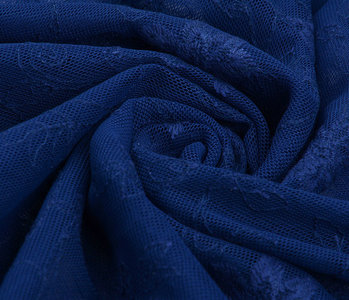 SpitzenStoff Jasmin Blume Kobaltblau