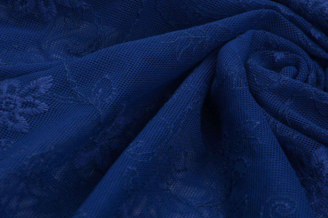 Lace Jasmine Flower Cobalt Blue