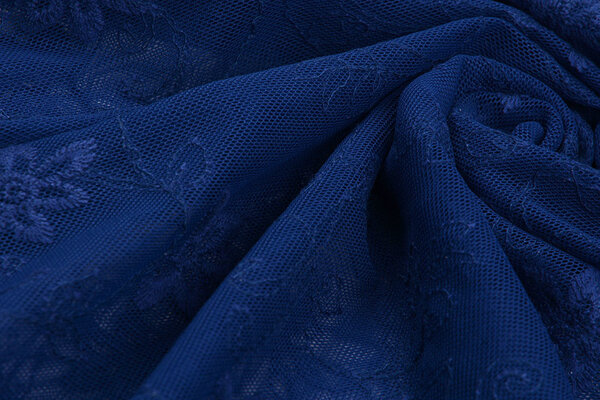 Pizzo Gelsomino Fiore Blu Cobalto Pizzo Gelsomino Fiore Blu Cobalto