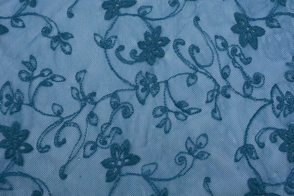 SpitzenStoff Jasmin blume Petrol Blau SpitzenStoff Jasmin blume Petrol Blau