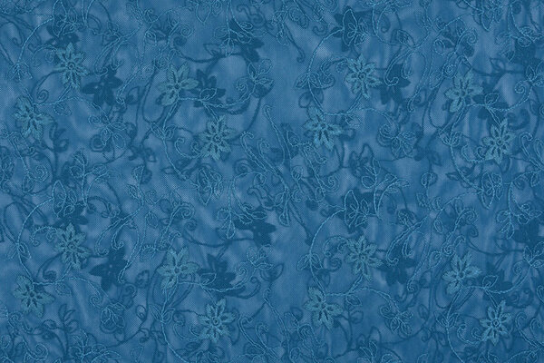 Encaje Jasmijn Flor Petróleo Azul