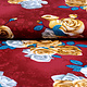 Viscose Large Roses Wine Red