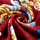 Viscose Large Roses Wine Red