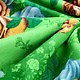 Viscose Large Roses Green