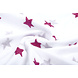 100 % Coton Étoiles Brodé Blanc Fuchsia 100 % Coton Étoiles Brodé Blanc Fuchsia