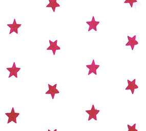 100% Cotton Stars bestickt Weiß Fuchsie 100% Cotton Stars bestickt Weiß Fuchsie