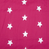 100% Algodón Estrellas Bordado Fucsia Blanco 100% Algodón Estrellas Bordado Fucsia Blanco