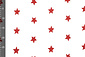 100% Katoen Sterren geborduurd Wit Rood 100% Katoen Sterren geborduurd Wit Rood