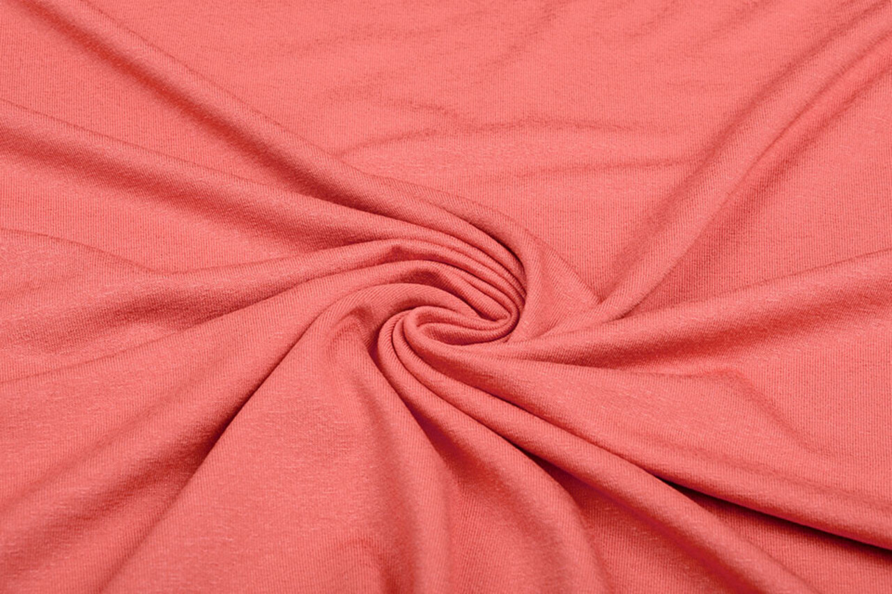 Viscose Jersey Coral Red Viscose Jersey Coral Red