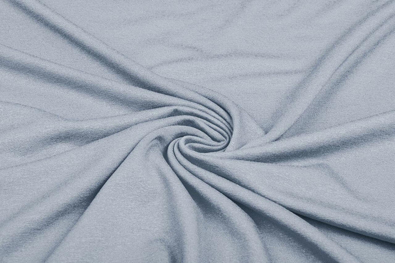 Viskose Jersey Grau Blau