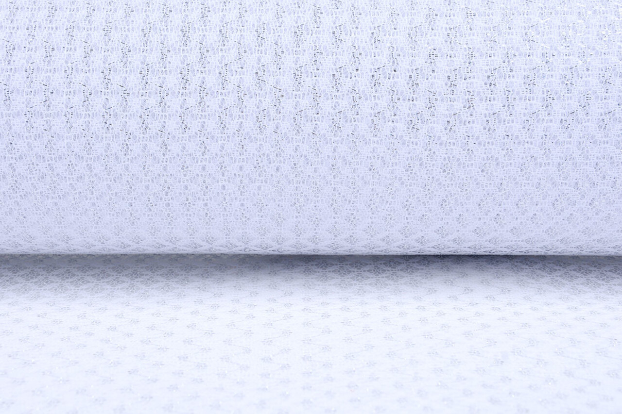 Lurex su Tulle Brilo Bianco