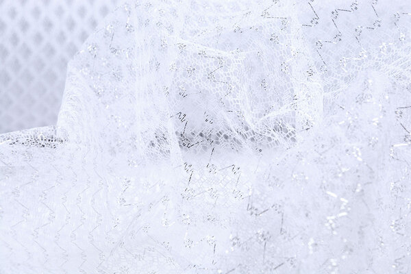 Lurex sur Tulle Brilo Blanc
