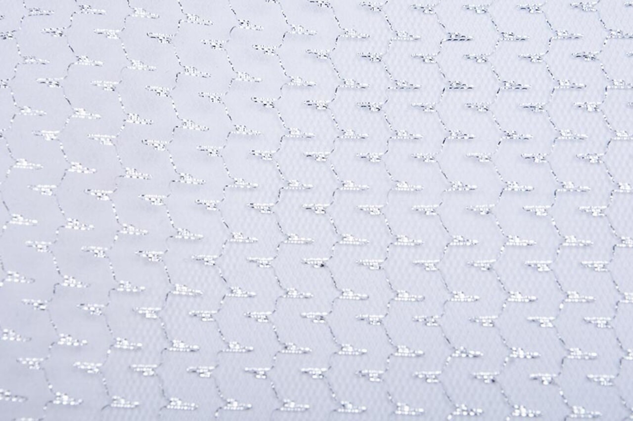 Lurex on Tulle Brilo Silver