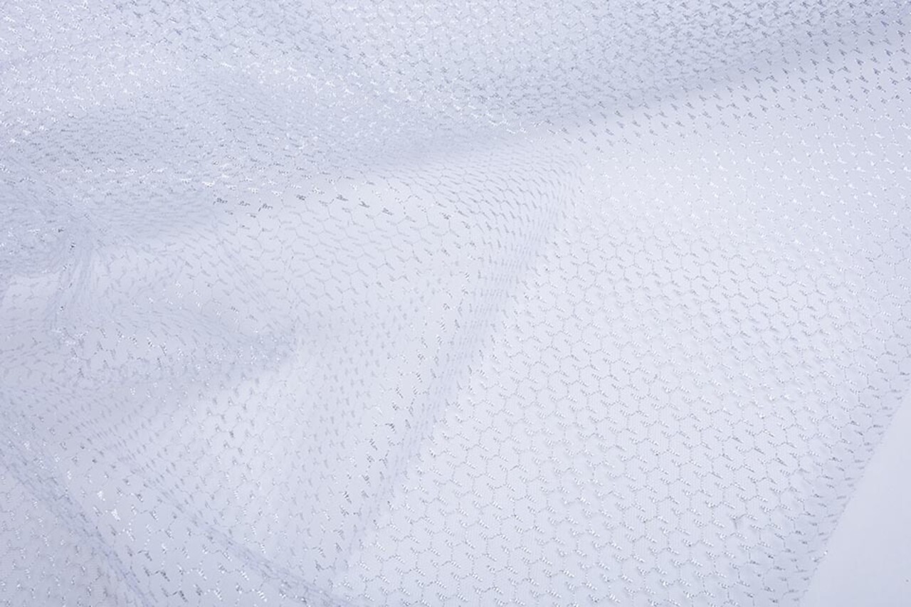 Lurex on Tulle Brilo Silver