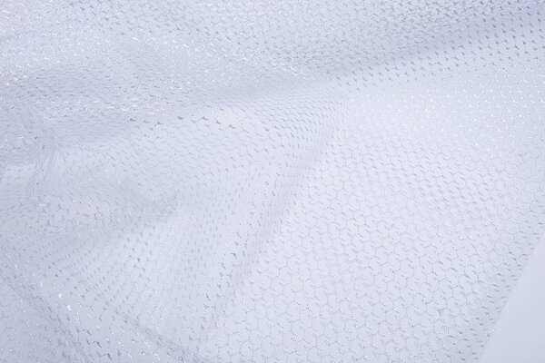 Lurex op Tule Brilo Zilver Lurex op Tule Brilo Zilver