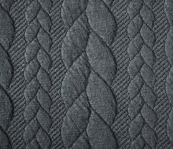 Knitted Cable fabric tricot Dark Grey