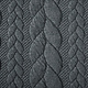 Knitted Cable fabric tricot Dark Grey