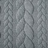 Tricoté Torsade Tissu Jersey Gris Clair