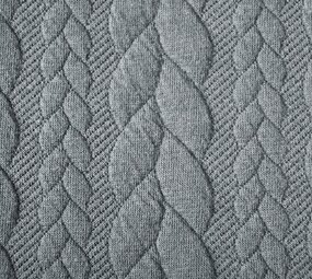 Gebreide kabel stof tricot Licht Grijs