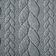 Knitted Cable fabric tricot Light Grey