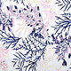 Mesh Embroidered Flors Navy Blue