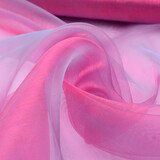 Organza Stoff Two-Tone Blau-Rosa Organza Stoff Two-Tone Blau-Rosa