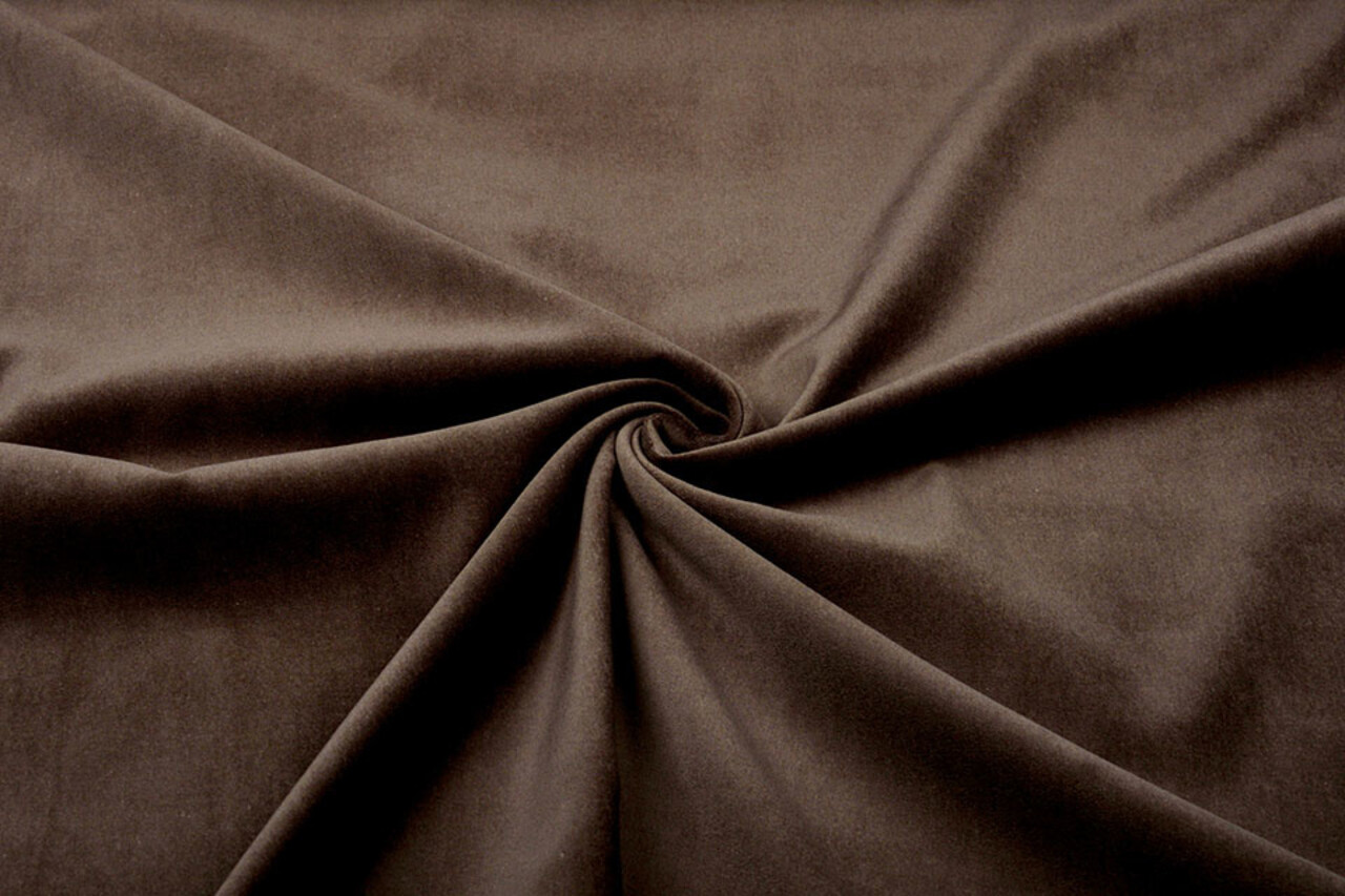 Baumwollsamtstoff Donn Mocha Brown
