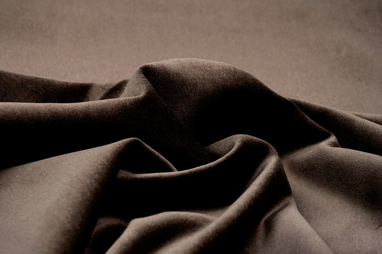 Baumwollsamtstoff Donn Mocha Brown Baumwollsamtstoff Donn Mocha Brown