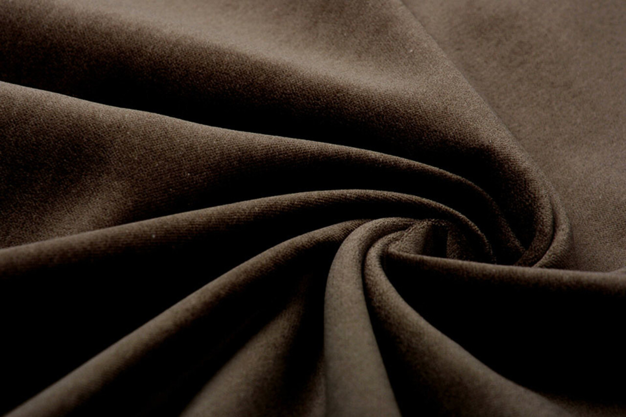 Baumwollsamtstoff Donn Mocha Brown